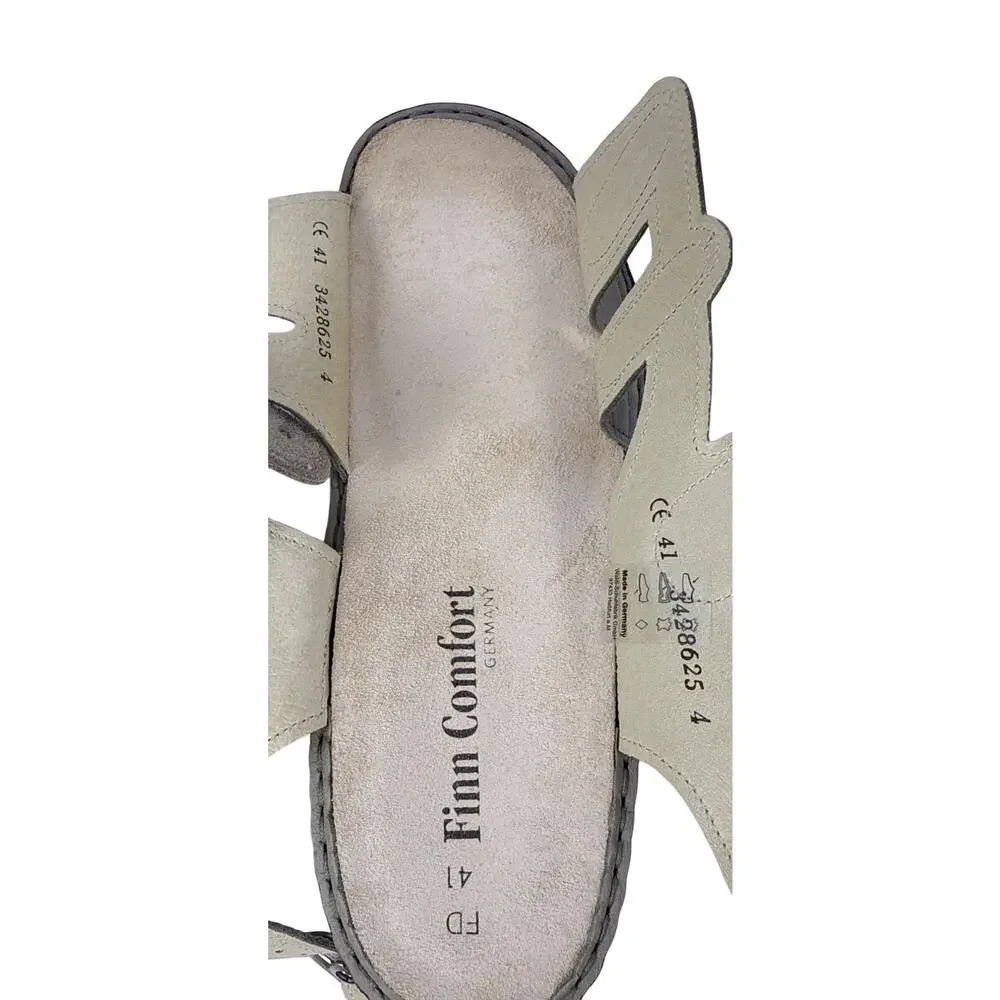 Finn Comfort Gomera Sandals Womens 10 Taupe Leather Adjustable Cushioned Support